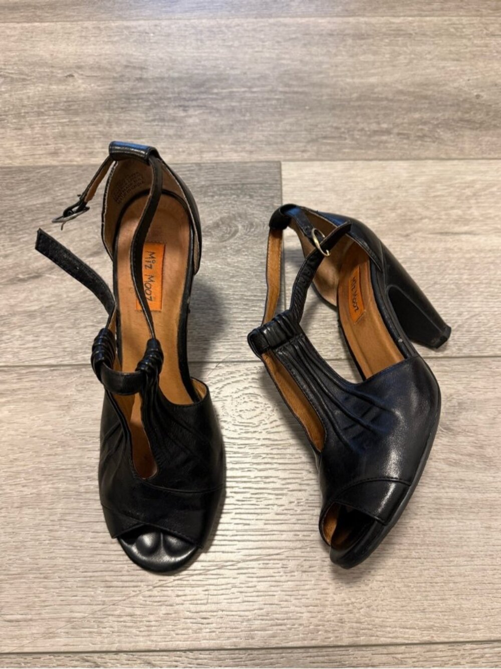 Miz Mooz Salima PeepToe Heels black size 6